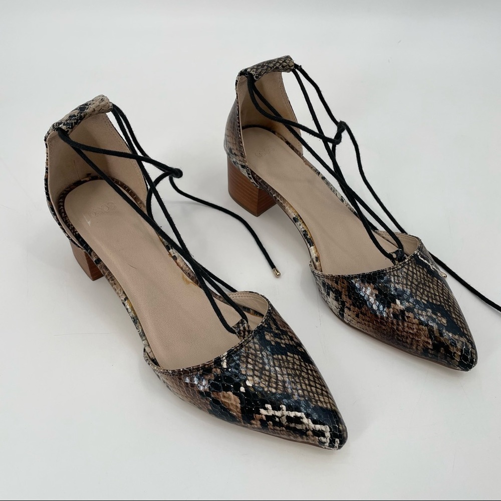 ASOS Snakeskin Tie Shoes